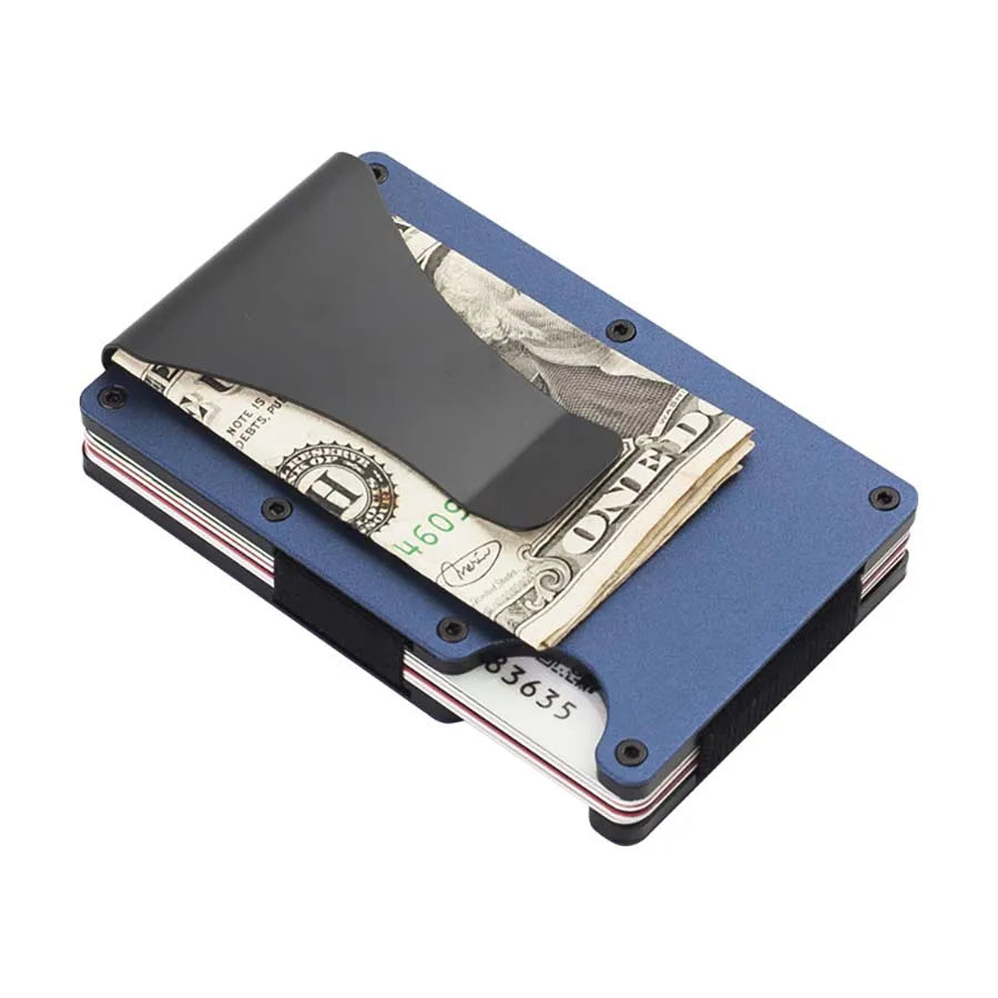 Minimalist RFID Blocking Wallet | Slim Aluminum Money Clip & Credit Card Holder for Men & Women