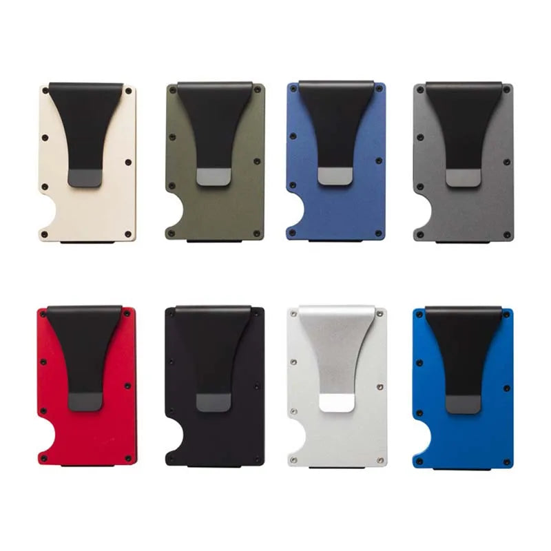 Minimalist RFID Blocking Wallet | Slim Aluminum Money Clip & Credit Card Holder for Men & Women