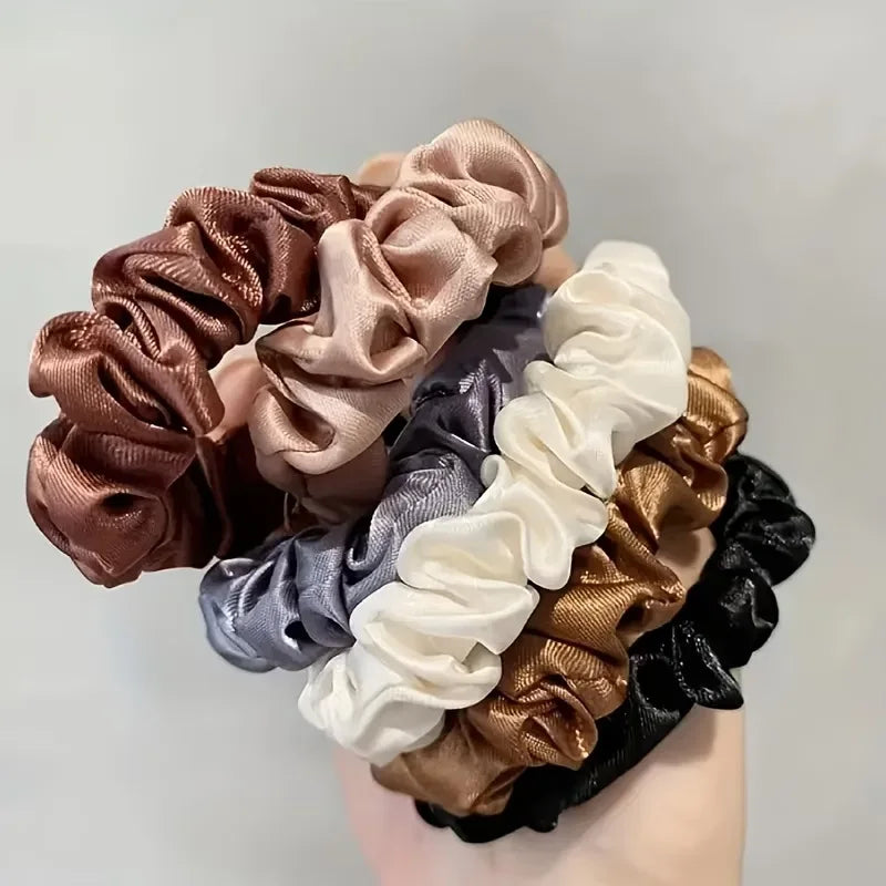 6-Pack Satin Hair Scrunchies for Women | Softer Than Silk | No-Crease Ponytail Holders for Curly, Thick & Fine Hair | Hair Accessories