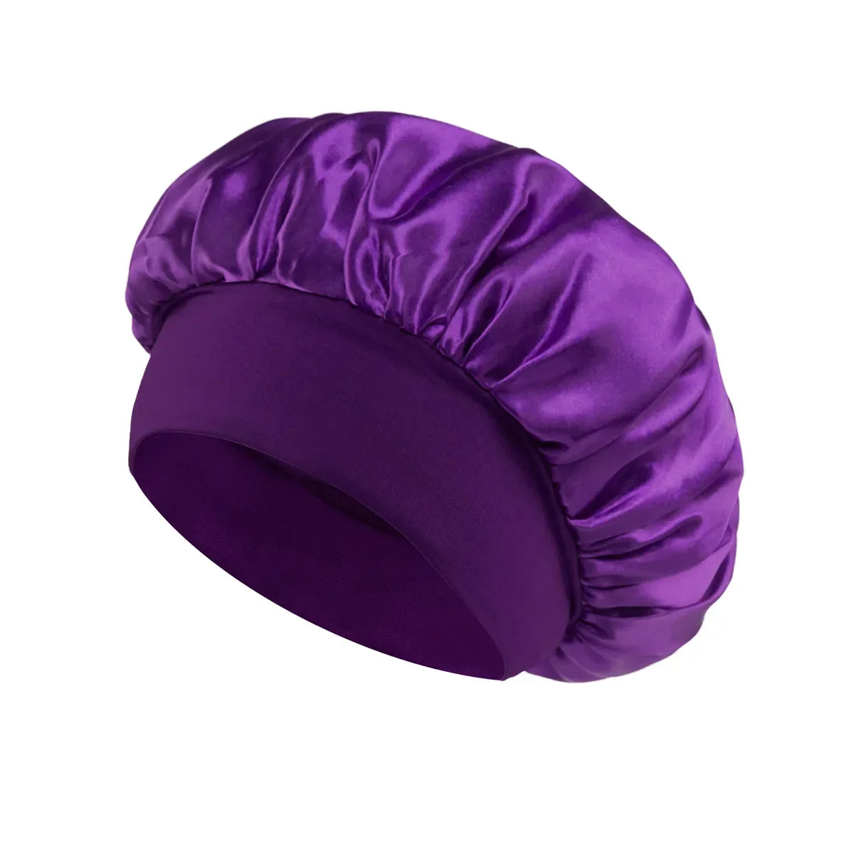 Satin Sleeping Bonnet for Women | Wide Elastic Band Hair Bonnet | Smooth Sleep Cap for Curly, Braided & Long Hair | One Size Fits Most