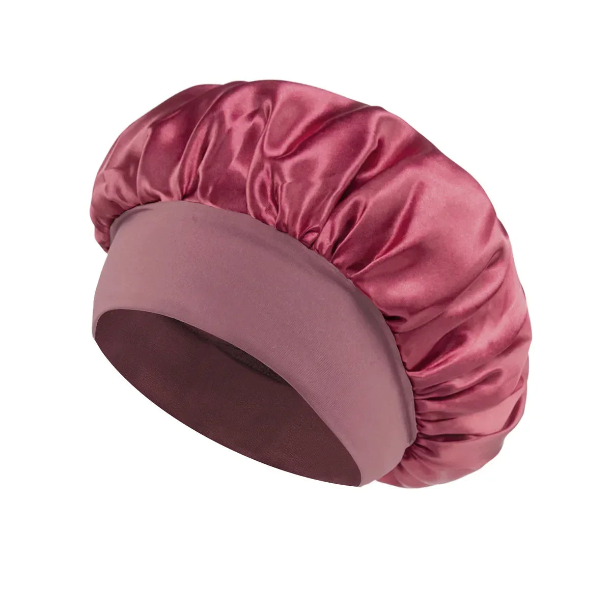 Satin Sleeping Bonnet for Women | Wide Elastic Band Hair Bonnet | Smooth Sleep Cap for Curly, Braided & Long Hair | One Size Fits Most