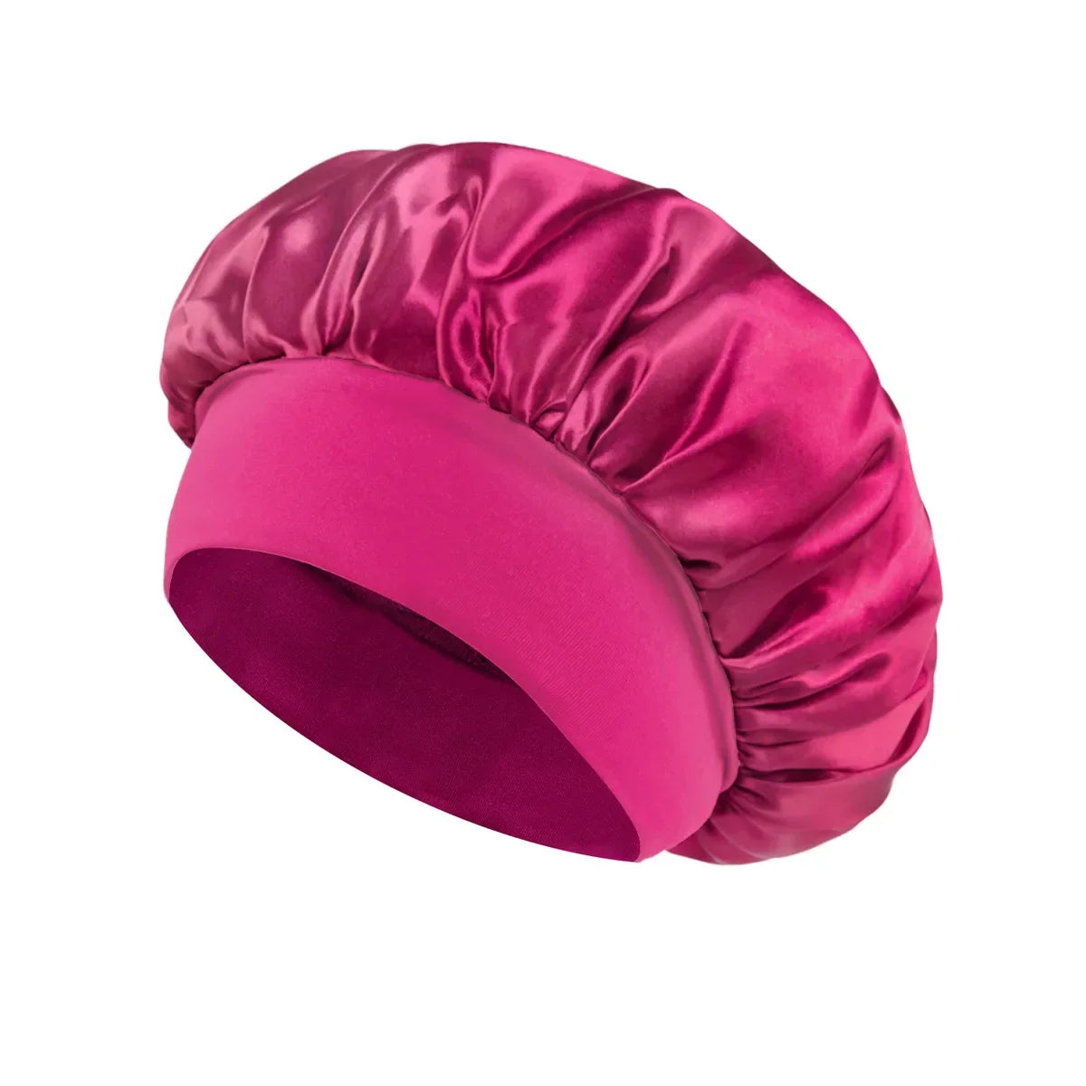 Satin Sleeping Bonnet for Women | Wide Elastic Band Hair Bonnet | Smooth Sleep Cap for Curly, Braided & Long Hair | One Size Fits Most