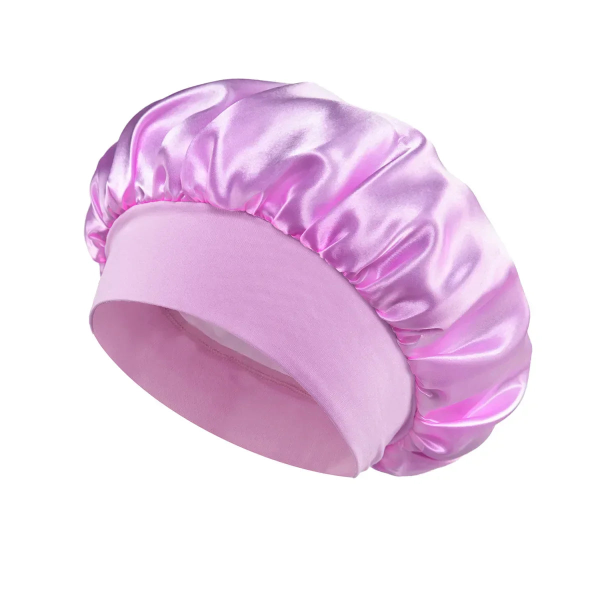 Satin Sleeping Bonnet for Women | Wide Elastic Band Hair Bonnet | Smooth Sleep Cap for Curly, Braided & Long Hair | One Size Fits Most
