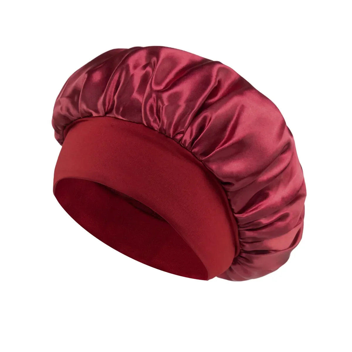 Satin Sleeping Bonnet for Women | Wide Elastic Band Hair Bonnet | Smooth Sleep Cap for Curly, Braided & Long Hair | One Size Fits Most
